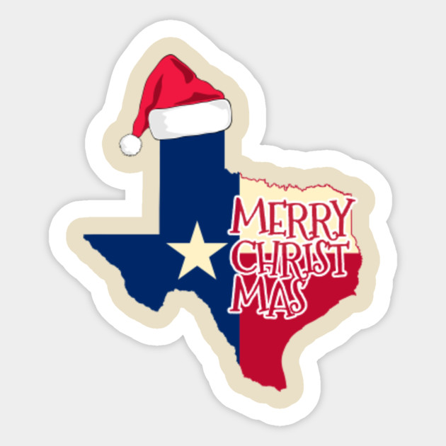 Merry Christmas Texas Texas Merry Christmas Sticker TeePublic